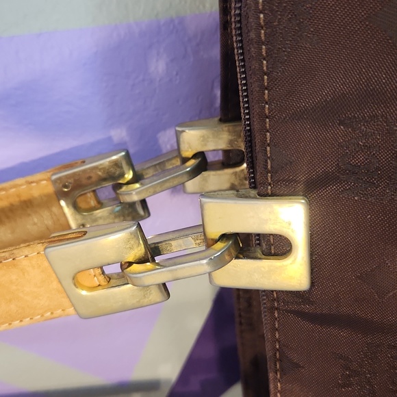 MCM Brown Monogram Nylon Zip Tote - Picture 5 of 15